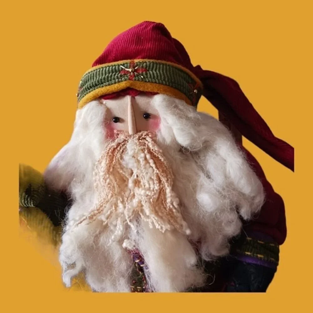 The gentle vtg standing santa wool beard